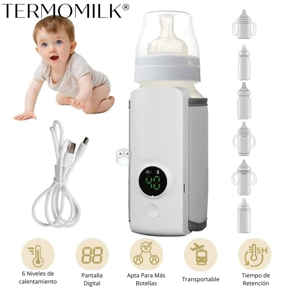Clicksmart 820 Calentador Portátil de Mamaderas TERMOMILK® – ClickSmart