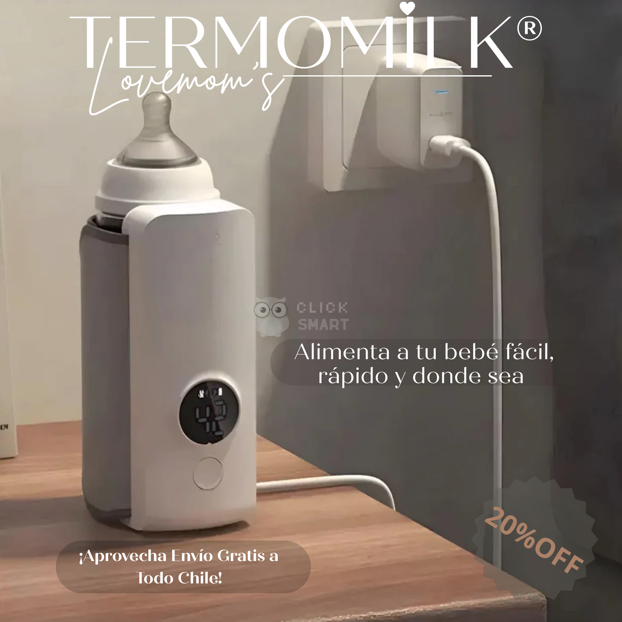 Calentador Portátil de Mamaderas TERMOMILK® – ClickSmart