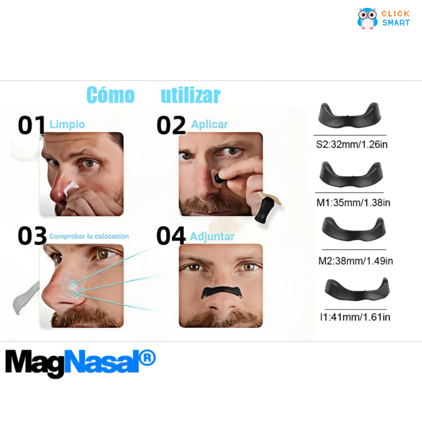 Tiras Nasales Magnética X2
